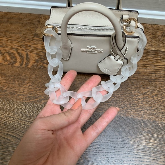 Acrylic Purse Strap Bag Chain Handle Handbag Purse Accessory (Clear) BRAND NEW - Picture 7 of 11